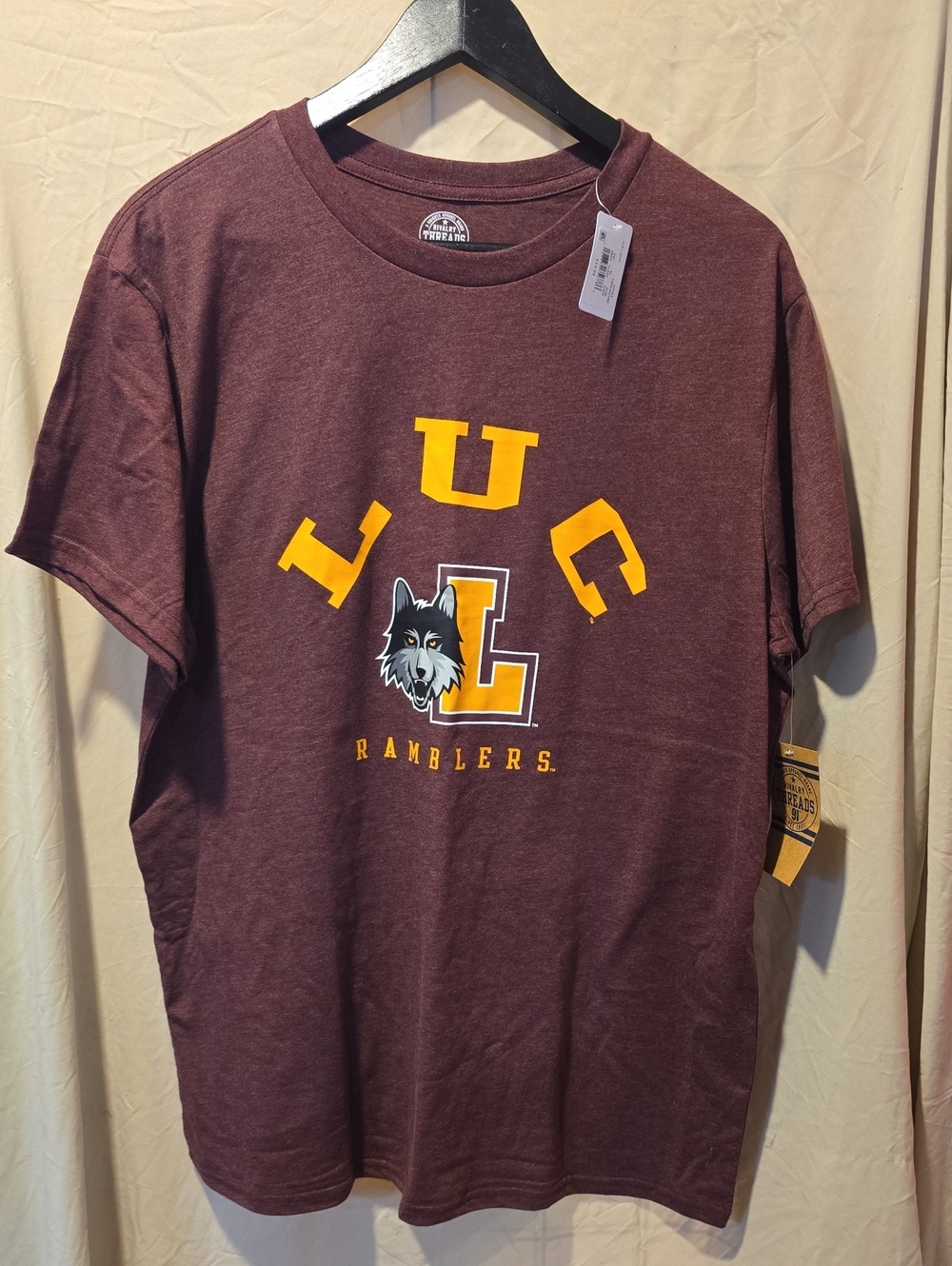 Rivalry Threads Maroon Short-Sleeve LUC Ramblers Tee with Gold Print
